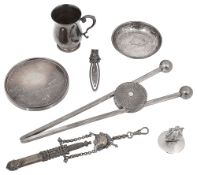 Silver to include an Asprey miniature mug and other items
