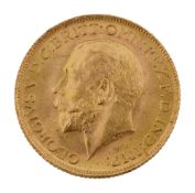 A George V gold full sovereign 1911