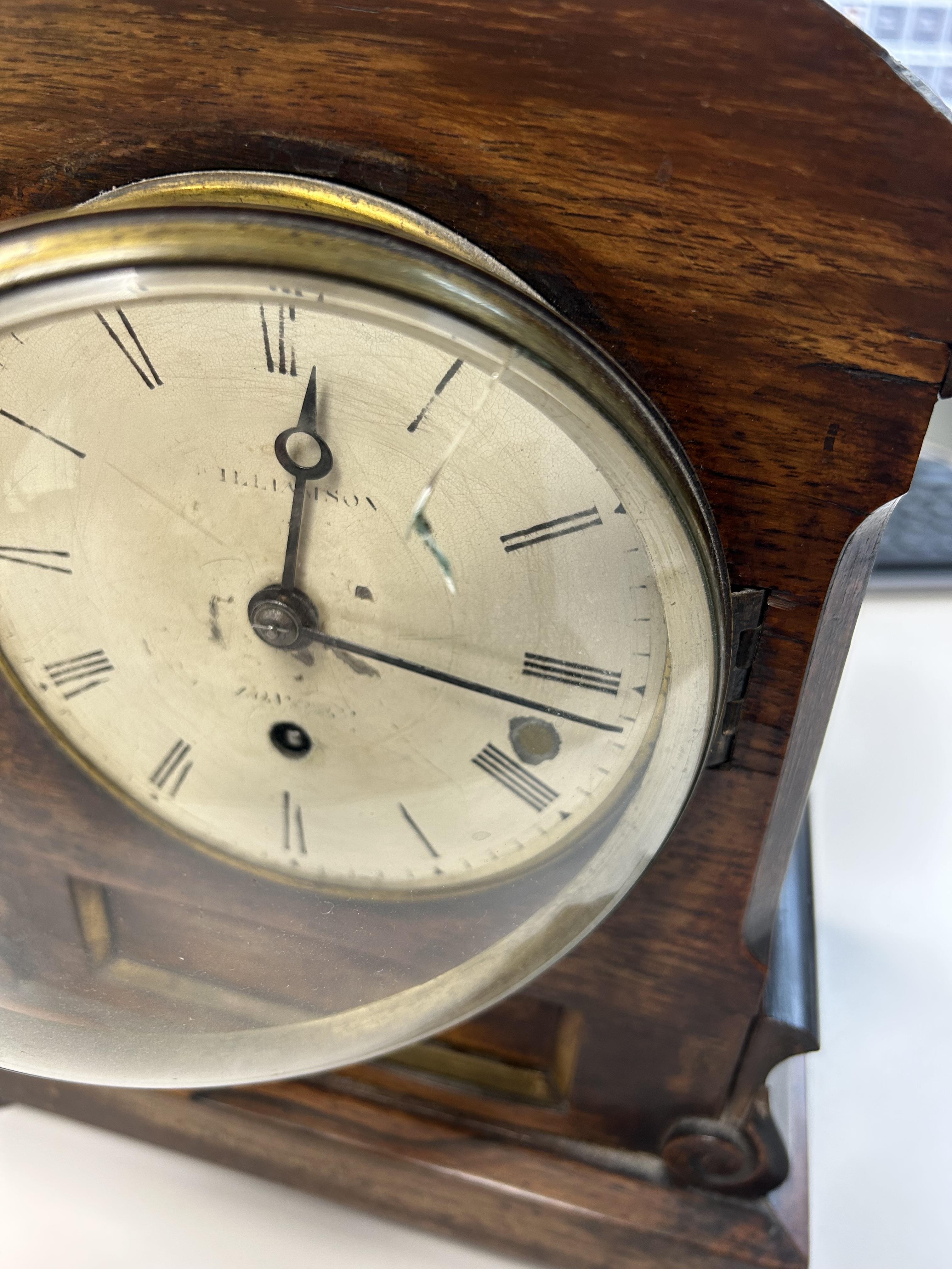 A Regency rosewood cased bracket timepiece - Image 3 of 6