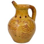 A Donyatt pottery puzzle jug, Somerset, dated 1835