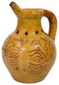 A Donyatt pottery puzzle jug, Somerset, dated 1835