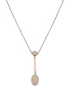 An Edwardian white opal drop pendant on chain