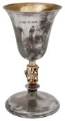 Sarah Jones. A modern silver and silver-gilt goblet