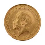 A George V gold half sovereign, 1926