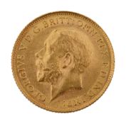 A George V gold half sovereign, 1926