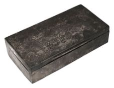 A late Victorian silver playing card box