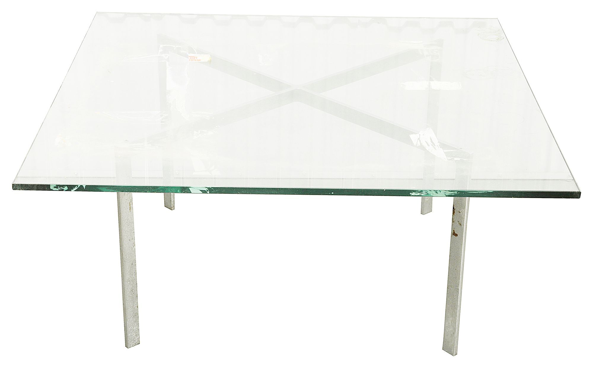 Retro glass topped coffee table