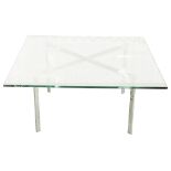 Retro glass topped coffee table