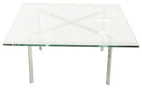 Retro glass topped coffee table