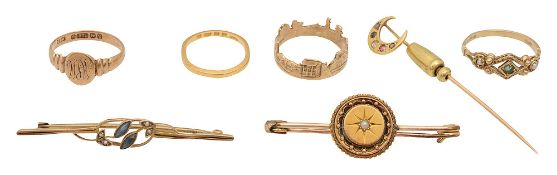 An assortment of rings and accessories