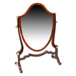 A George III style mahogany toilet mirror