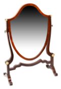 A George III style mahogany toilet mirror