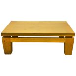 A Philippe Hurel oak coffee table