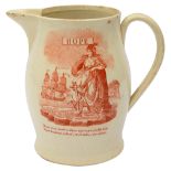 An early 19th century Liverpool creamware jug c.1800