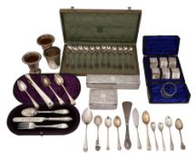 Victorian and later silver and electroplated items