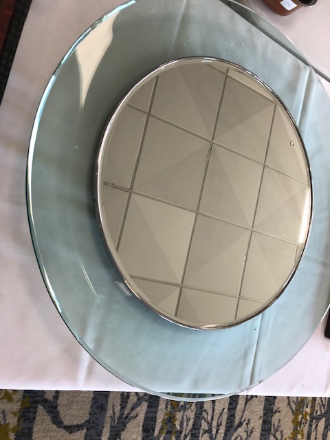 A modern circular mirror - Image 3 of 4