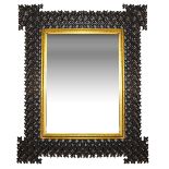 A Modern abstract wooden mirror