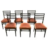 A set of six Meredew ebonised dining chairs