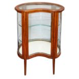 An Edwardian Sherton revival satinwood vitrine