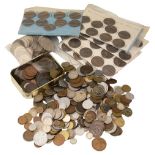 A collection of British silver and other coins
