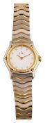 A lady's Ebel stainless steel & gold plated wristwatch