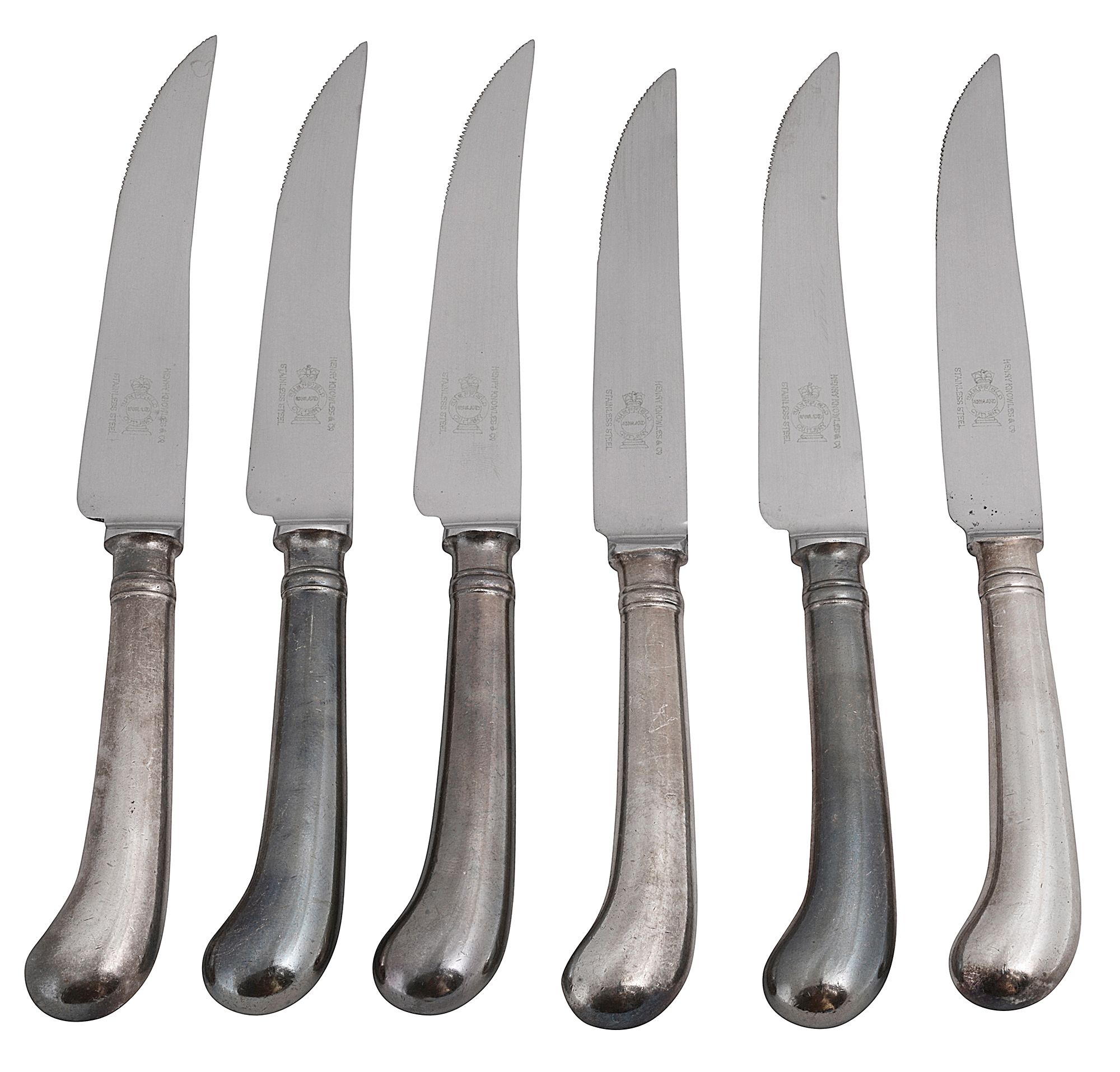 A set of fruit knives and forks, set of six pistol grip knives - Image 2 of 2