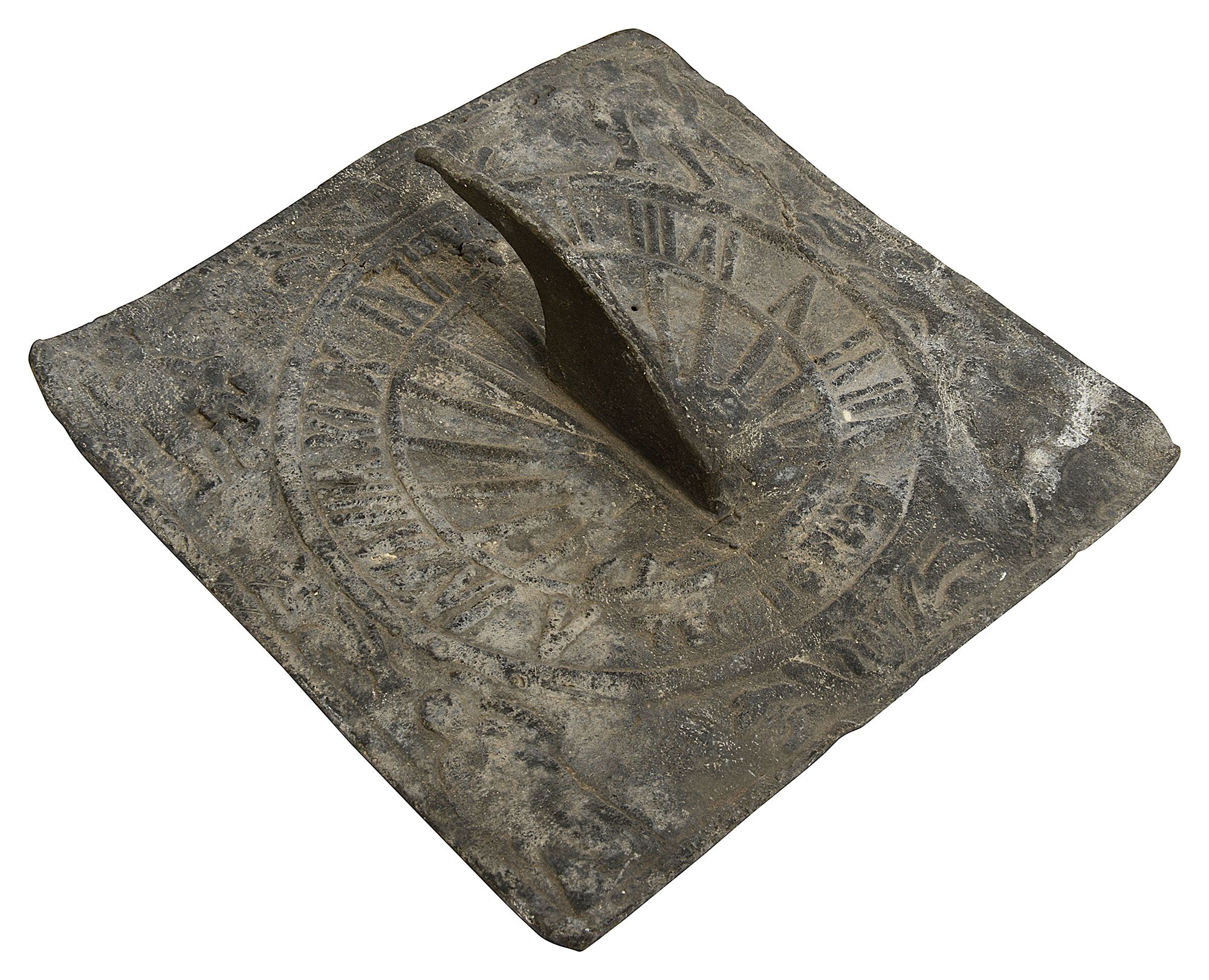 A 19th century small lead sundial