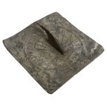 A 19th century small lead sundial