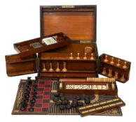 A Late Victorian burr walnut games compendium by Ayres