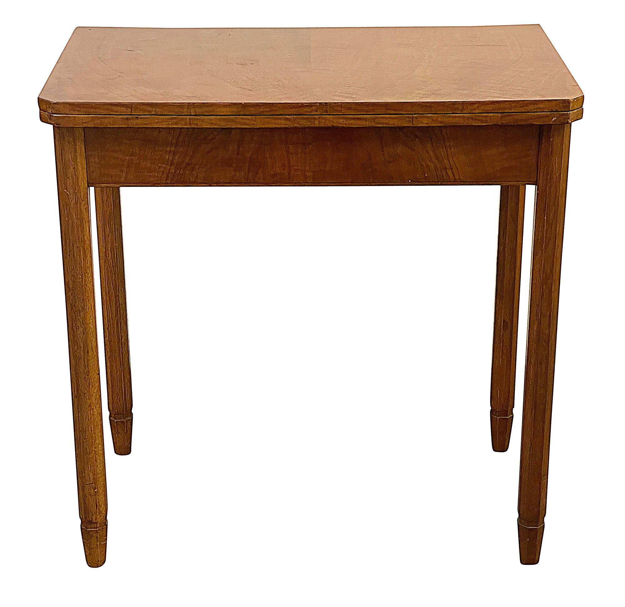 An English Art Deco walnut tea table