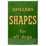 Advertising. A Spillers SHAPES for all dogs enamel sign