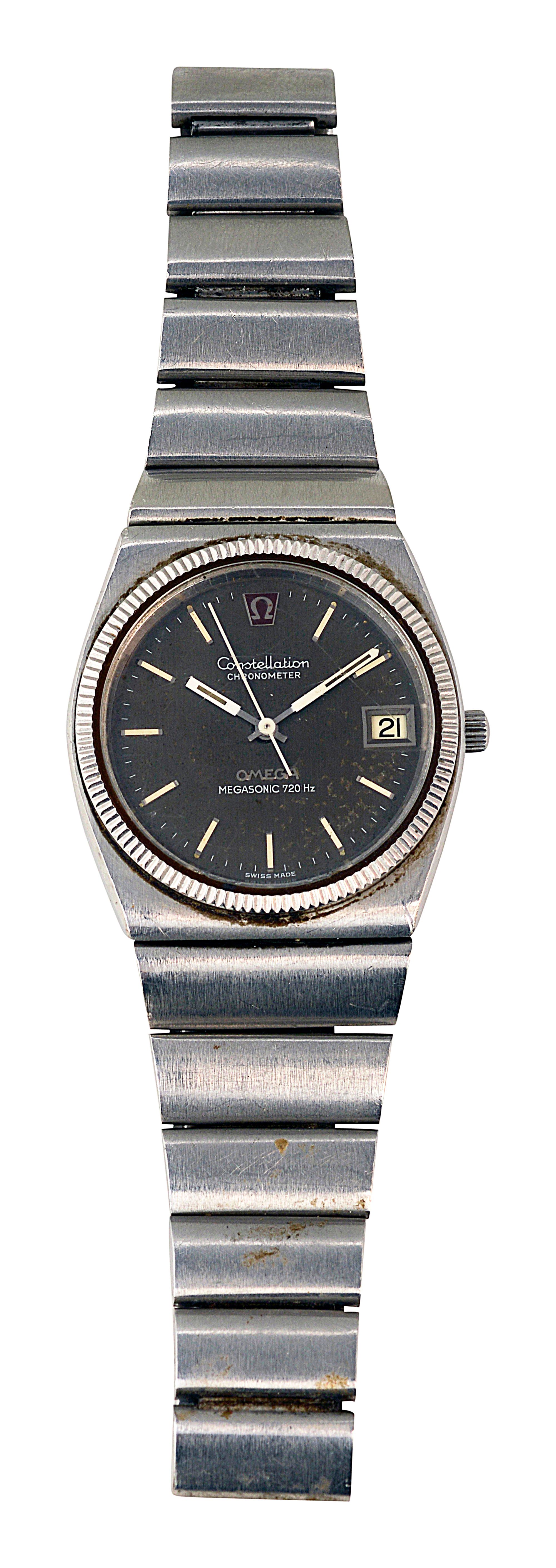 Omega Constellation Chronometer Megasonic stainless steel wristwatch