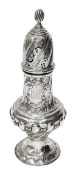 A large late Victorian silver sugar caster