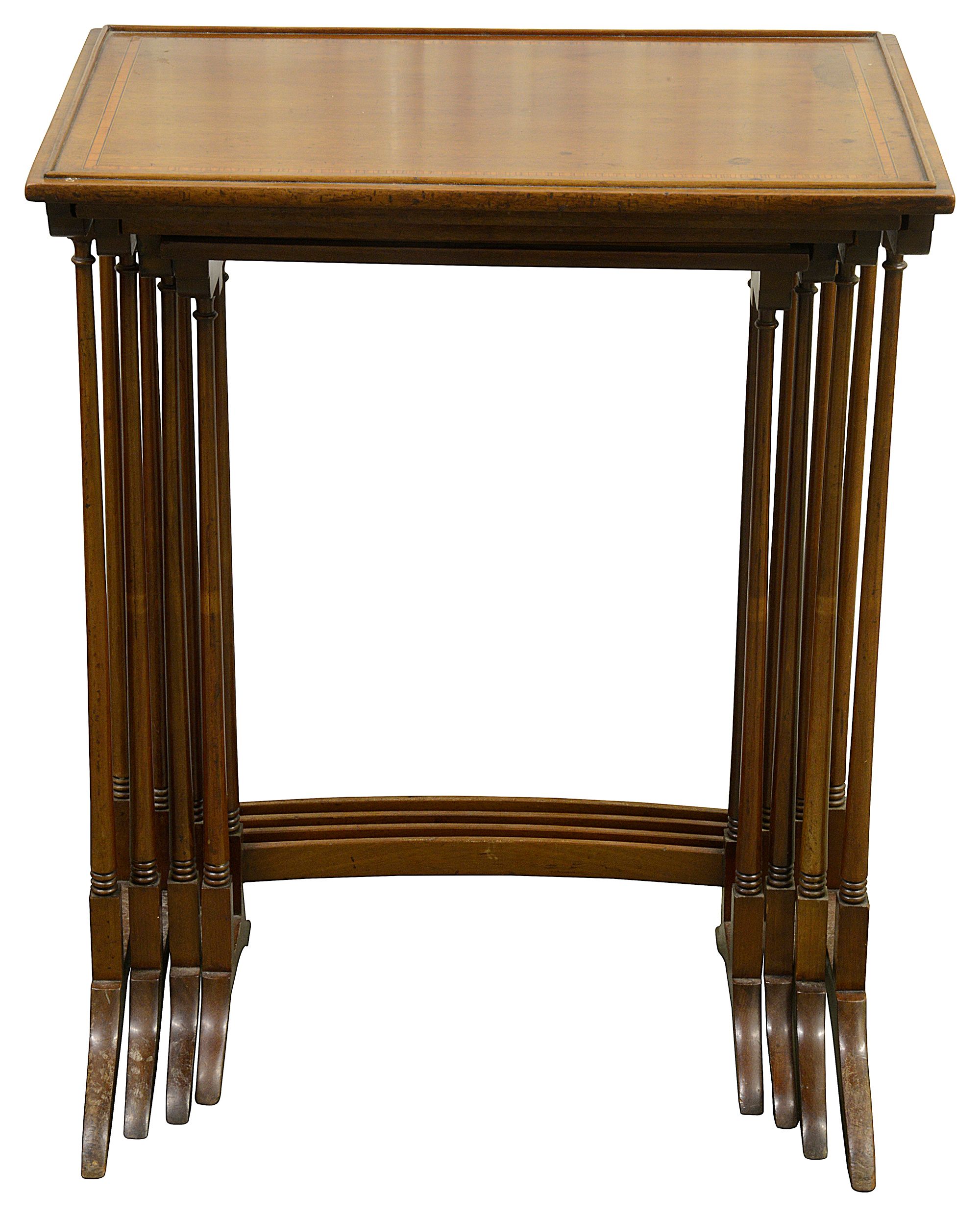 An Edwardian nest of four mahogany occasional tables - Image 2 of 4