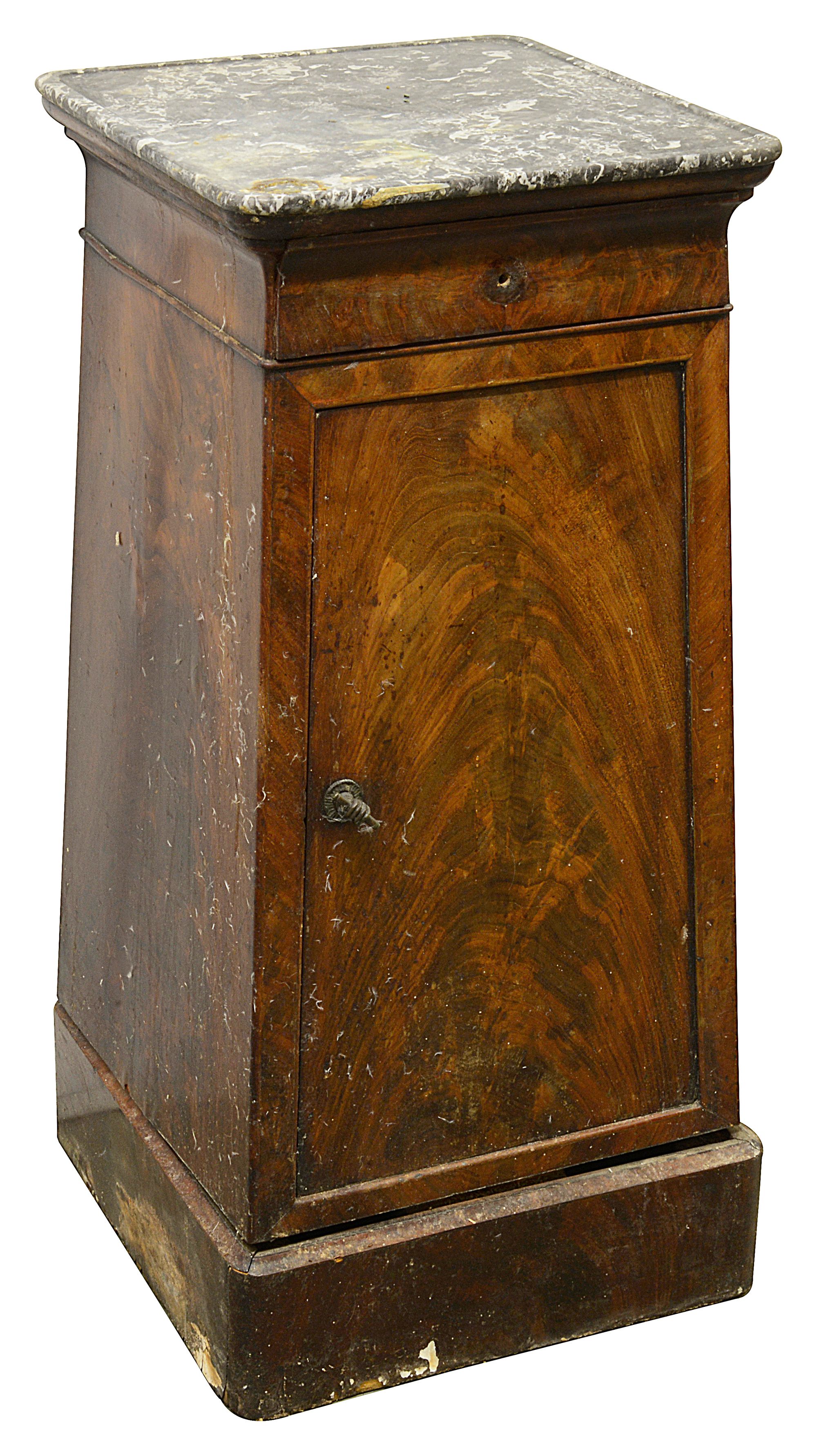 A French Louis Philippe marble top pot cupboard - Image 2 of 3