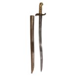 A French M1842 chassepot 'Yataghan' style bayonet