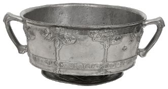 David Veasey for Liberty & Co., a Tudric pewter rose bowl, model 011