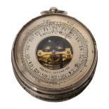 A German pocket compendium barometer, thermometer and compass