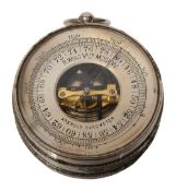 A German pocket compendium barometer, thermometer and compass