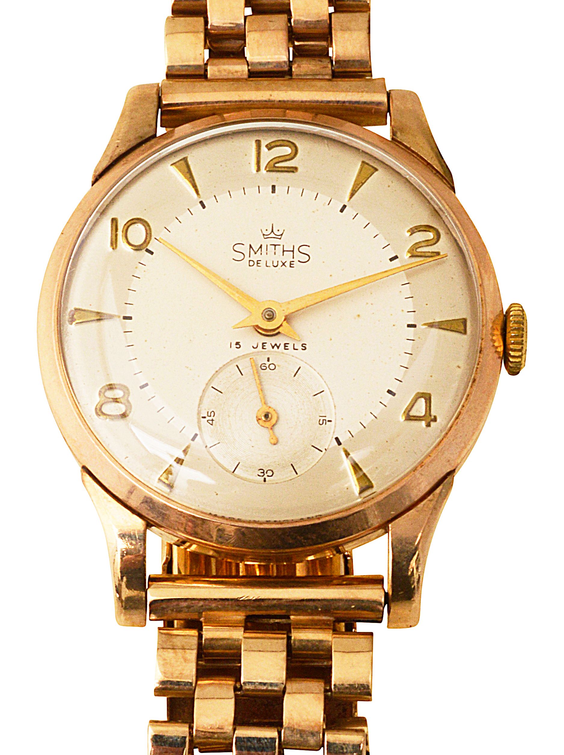 A 1950s Gentleman's Smiths De Luxe 9ct wristwatch - Image 2 of 2