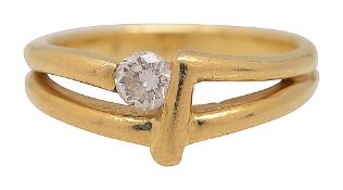A diamond-set ring