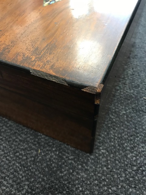 A Victorian walnut sewing box - Image 3 of 6