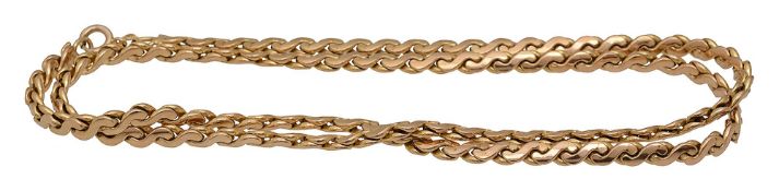A 9ct gold flexible S link chain