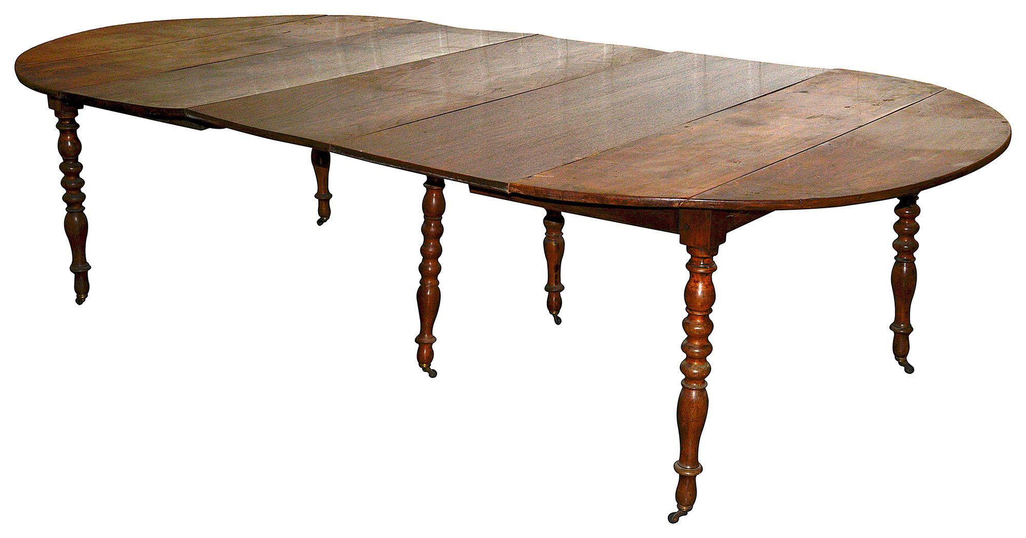 A French Provincial walnut extending dining table - Image 2 of 8