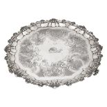 A George III large silver salver