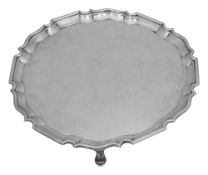 A late Victorian silver salver