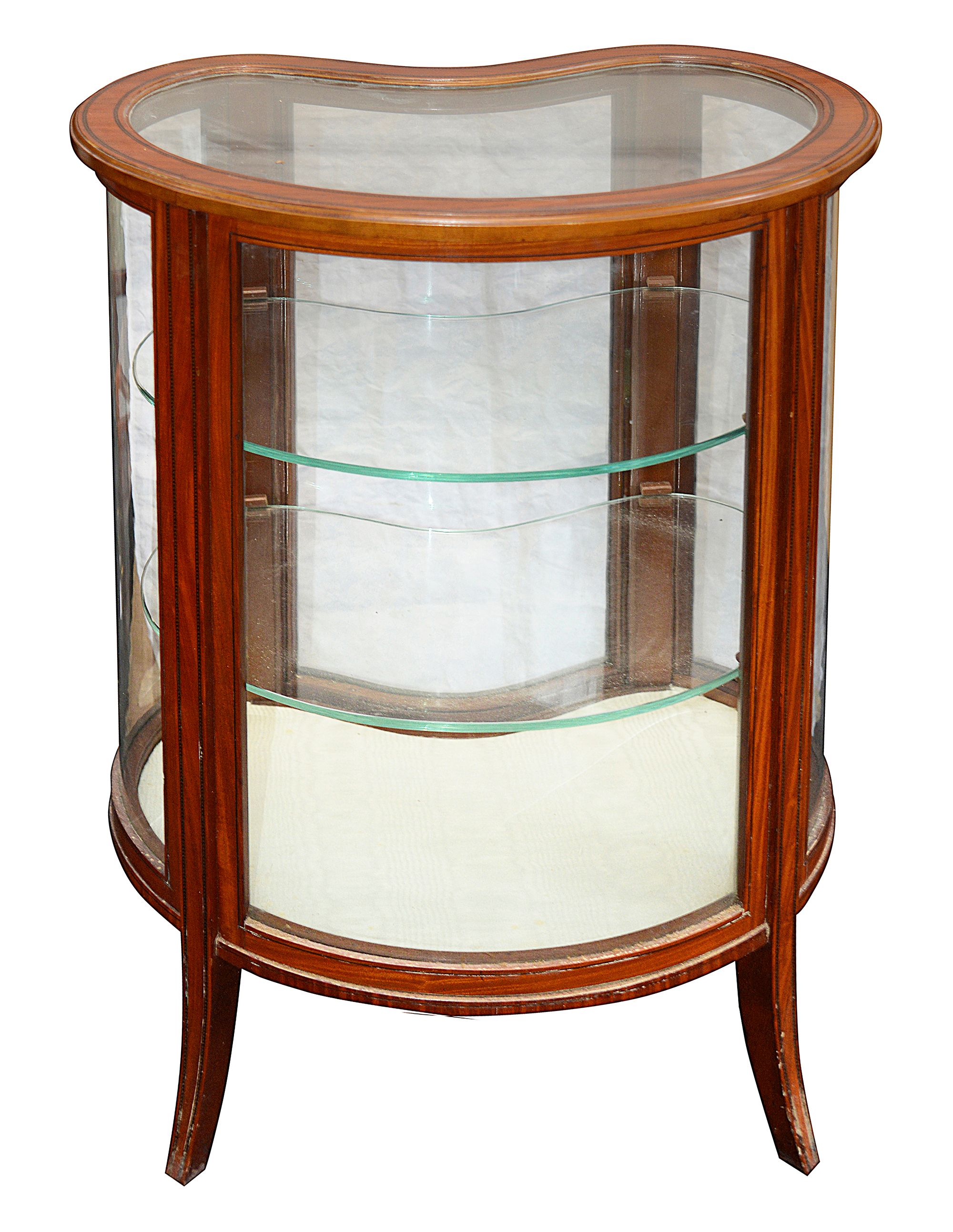 An Edwardian Sherton revival satinwood vitrine - Image 2 of 2