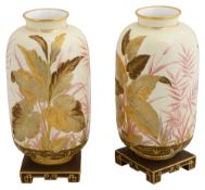 A pair of Royal Crown Derby Period Aesthetic Movement vases c.1890