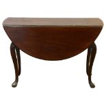 A George II mahogany drop leaf table