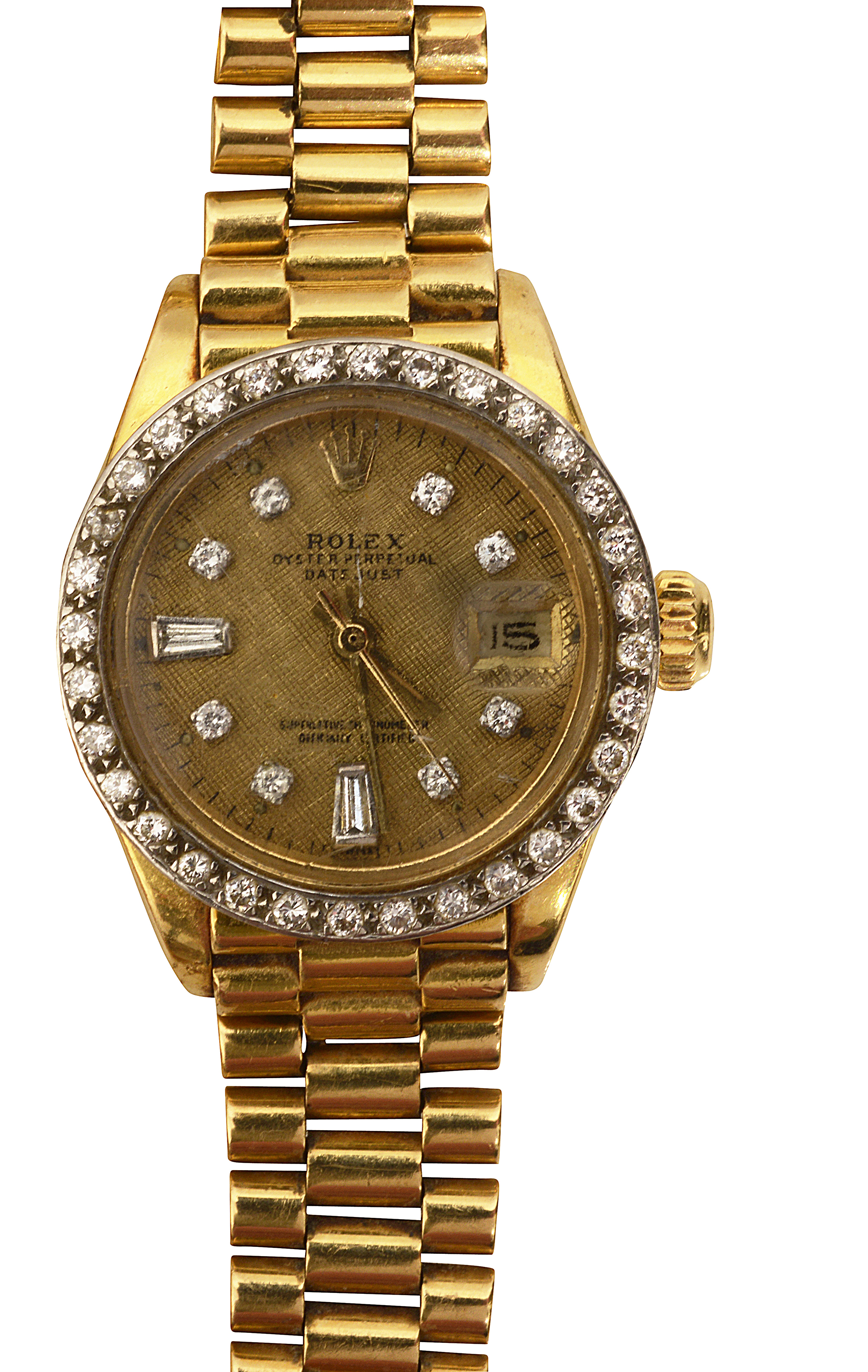 A lady's gold and diamond Rolex Oyster Watch - Image 4 of 4